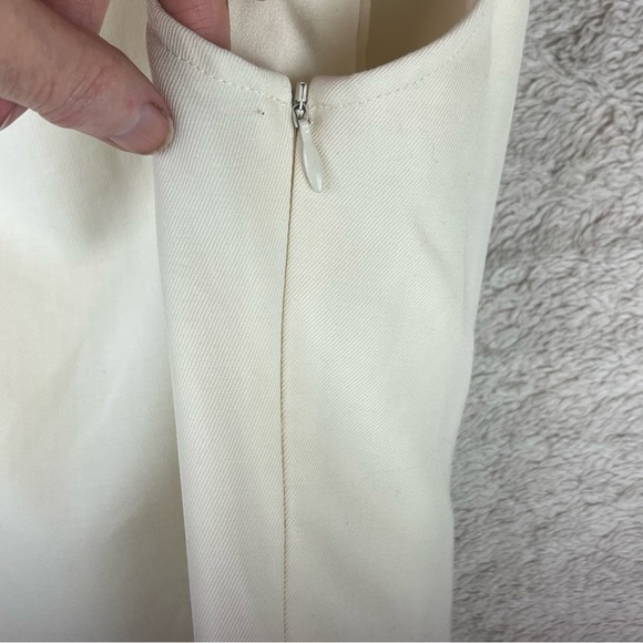 NWT GOELIA Off White Tailored Wool Dress Size 8 - Picture 7 of 15